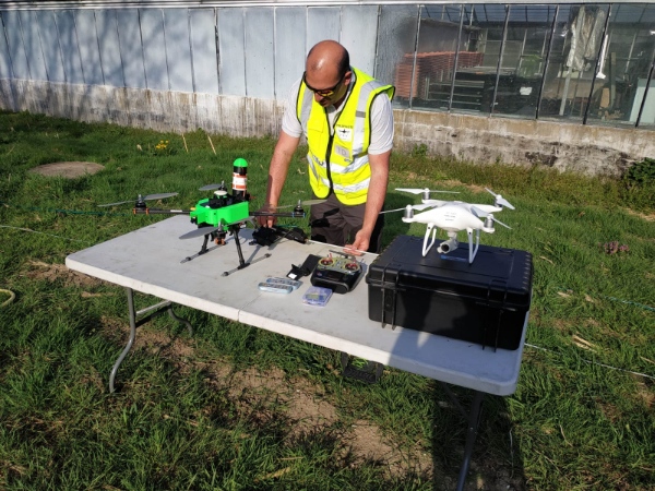 préparation du drone